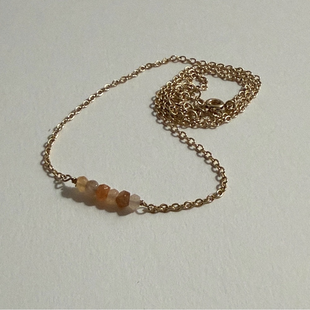 Kris Nations Mystic Moonstone Bar Necklace